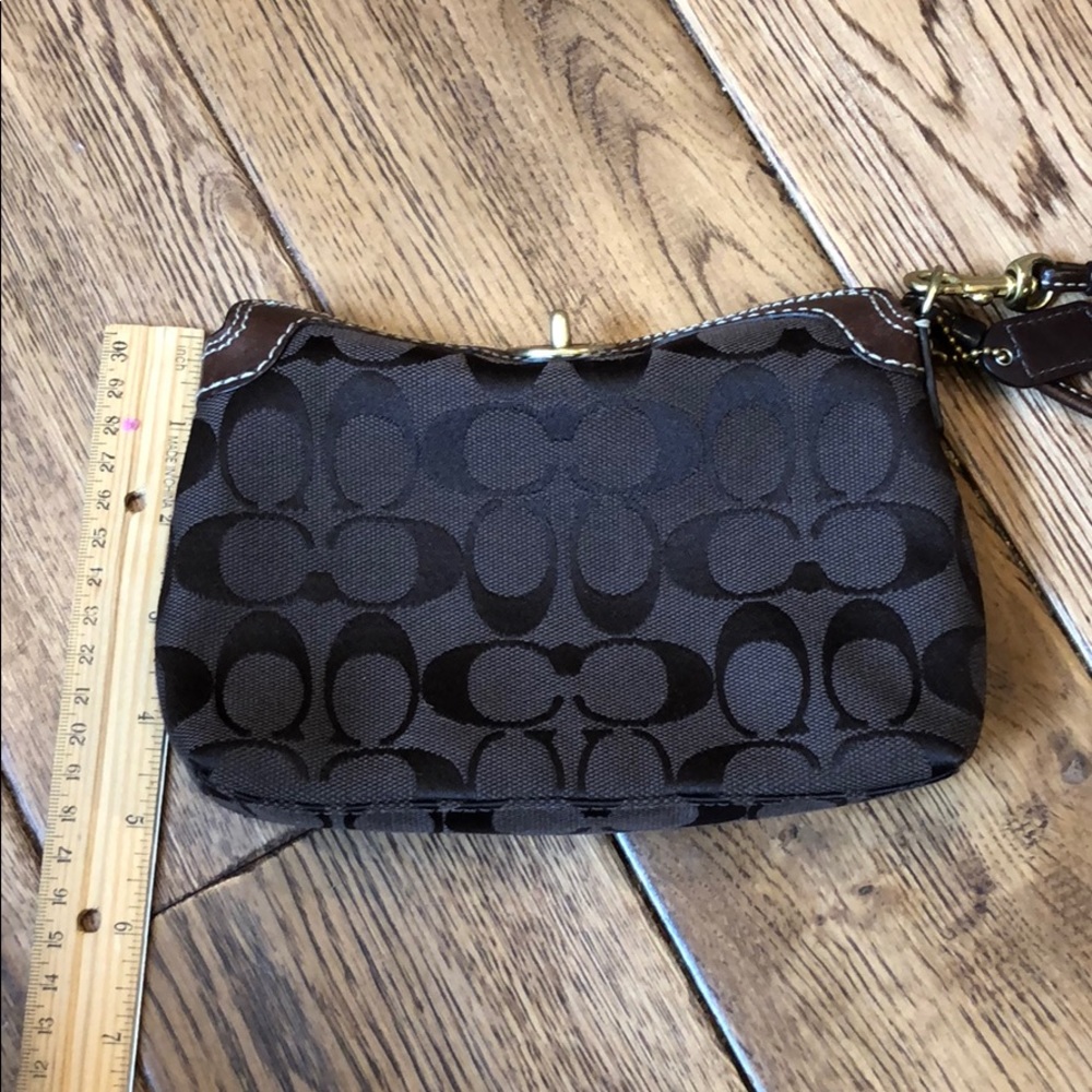 Like new brown Coach wristlet - Picture 6 of 6